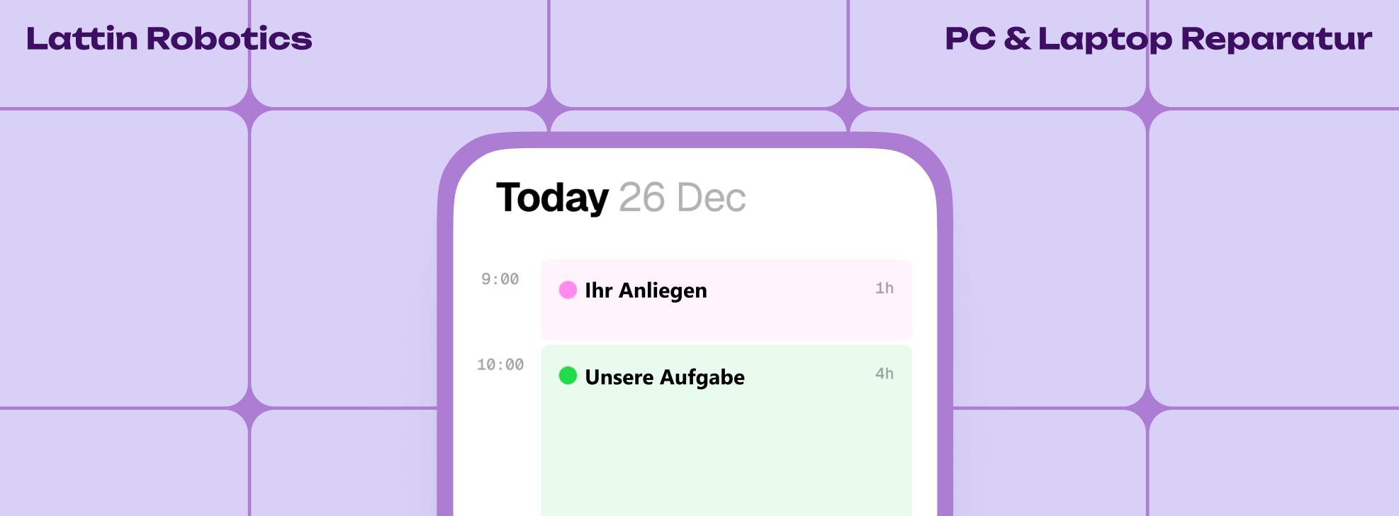 Terminplan Reparaturservice